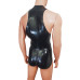 Swim suit (high leg) with front thru zip